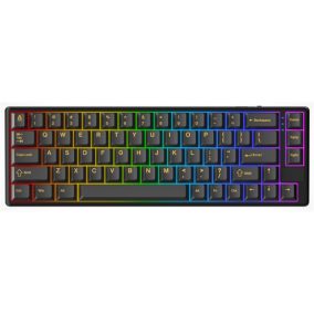   AVAX GM01 PRO 65% RGB Tri-Mode Mechanische Tastatur mit Gateron Brown Switches, ungarisches Layout