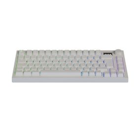   AVAX GM02 PRO Weiß 75% Dichtung RGB Tri-Mode mechanische Tastatur mit Gateron roten Schaltern, ungarische Tastenanordnung