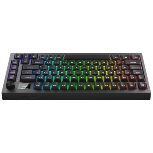 AVAX GM02 PRO 75% Dichtung RGB Tri-Mode mechanische Tastatur mit Gateron roten Schaltern, ungarische Tastenanordnung
