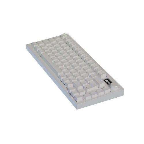 AVAX GM02 PRO Weiß 75% Dichtung RGB Tri-Mode mechanische Tastatur Gateron gelber Schalter, ungarische Layout