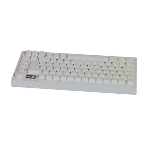 AVAX GM02 PRO Weiß 75% Dichtung RGB Tri-Mode mechanische Tastatur Gateron gelber Schalter, ungarische Layout