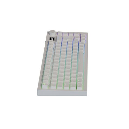 AVAX GM02 PRO Weiß 75% Dichtung RGB Tri-Mode mechanische Tastatur Gateron gelber Schalter, ungarische Layout