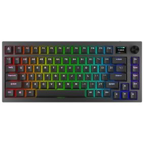   AVAX GM02 PRO 75% Dichtung RGB Tri-Mode mechanische Tastatur mit Gateron Gelbschalter, ungarisches Layout