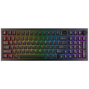   AVAX GM03 PRO 98% Dichtung RGB Tri-Mode Mechanische Tastatur mit Gateron Rote Schalter, ungarische Layout