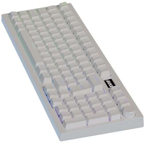 AVAX GM03 PRO Weiß 98% Dichtung RGB Tri-Mode Mechanische Tastatur Gateron Gelber Schalter, ungarische Layout