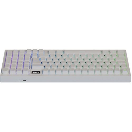 AVAX GM03 PRO Weiß 98% Dichtung RGB Tri-Mode Mechanische Tastatur Gateron Gelber Schalter, ungarische Layout