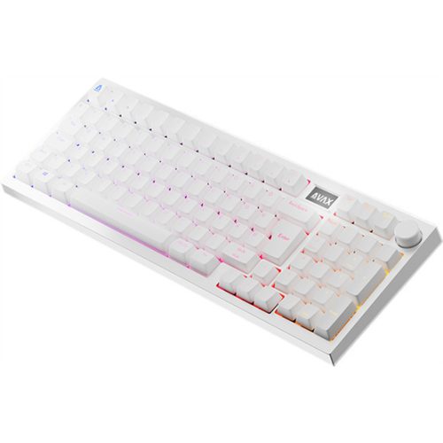 AVAX GM03 PRO Weiß 98% Dichtung RGB Tri-Mode Mechanische Tastatur Gateron Gelber Schalter, ungarische Layout