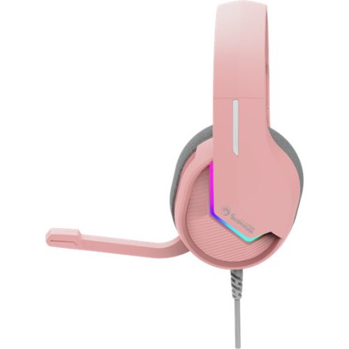 MARVO Tactic 40 kabelgebundenes Kopfhörer - Pink - RGB Beleuchtung