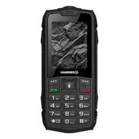   HAMMER Rock 2,4" Dual-SIM Tropfen-, Staub- und stoßfestes Mobiltelefon - Schwarz