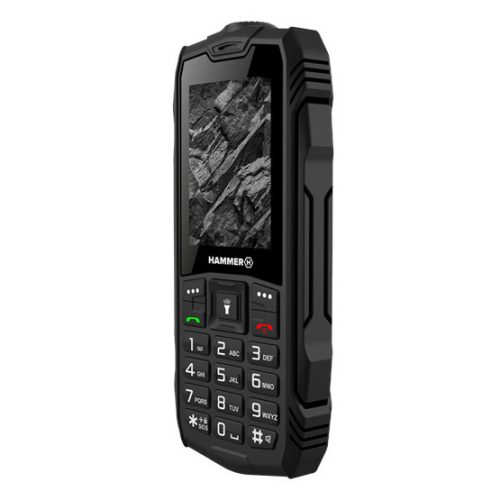 HAMMER Rock 2,4" Dual-SIM Tropfen-, Staub- und stoßfestes Mobiltelefon - Schwarz