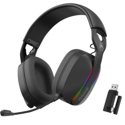 MARVO Pulz 70W kabelloses Kopfhörer - schwarz - RGB Beleuchtung