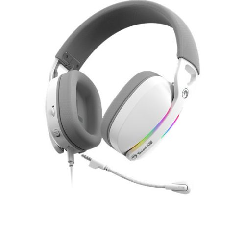 MARVO Pulz 70S kabelgebundenes Kopfhörer - weiß - RGB Beleuchtung