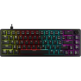  MARVO Arma 67 kabelgebundene Gaming-Tastatur - Schwarz - US / TNT Peach Linear