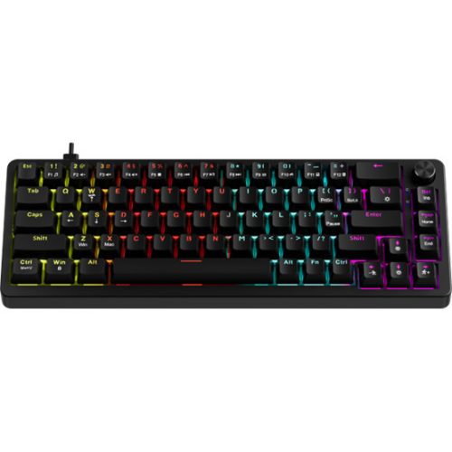 MARVO Arma 67 kabelgebundene Gaming-Tastatur - Schwarz - US / TNT Peach Linear