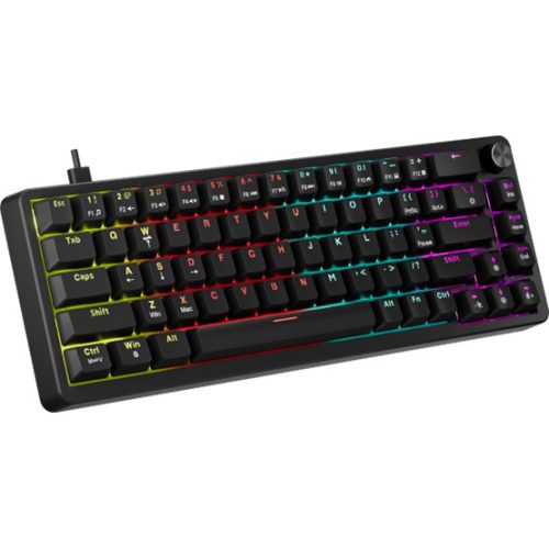 MARVO Arma 67 kabelgebundene Gaming-Tastatur - Schwarz - US / TNT Peach Linear