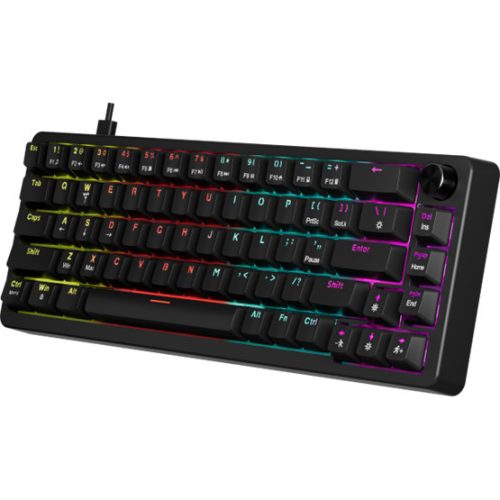 MARVO Arma 67 kabelgebundene Gaming-Tastatur - Schwarz - US / TNT Peach Linear
