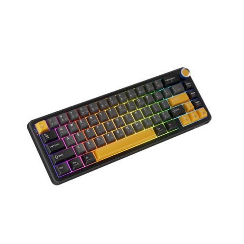 MARVO TITAN 65 kabellose Gaming-Tastatur - Schwarz - US /Banana Crystal Linear/
