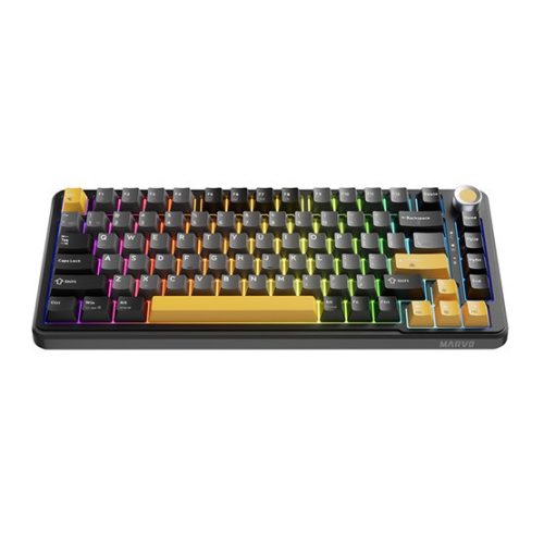 MARVO TITAN 75 kabellose Gaming-Tastatur - Schwarz - DE /Banana Crystal Linear/