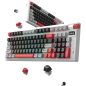   MONKA Storm kabellose Gaming-Tastatur - Weiß - US /MONKA Violett Linear/