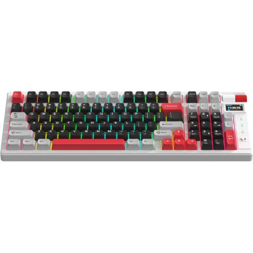 MONKA Storm kabellose Gaming-Tastatur - Weiß - US /MONKA Violett Linear/
