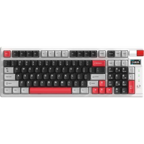 MONKA Storm kabellose Gaming-Tastatur - Weiß - US /MONKA Violett Linear/