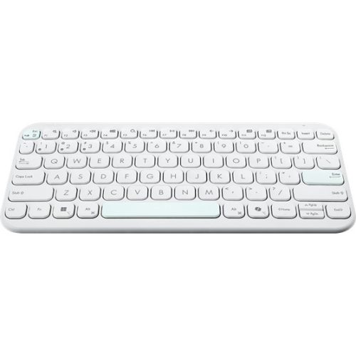 ASUS Marshmallow KW100 kabellose Tastatur - HU-Layout - schillerndes Weiß