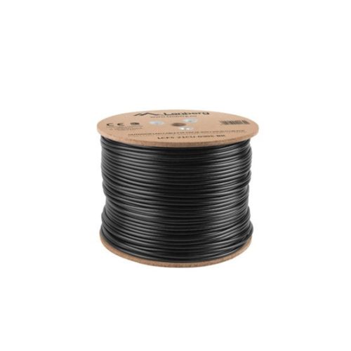 Lanberg Cat.5e F/UTP Außenkupferinstallation Kabel 305m, AWG24, 100Mhz, Fca, schwarz