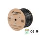 Lanberg Cat.6 F/UTP Außenkabel mit Kupferinstallation, Gelbeschichtung, 305m, 23AWG, 250Mhz, Fca, Schwarz