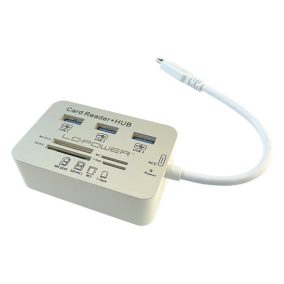 LC Power LC-HUB-C-CR 4 Port USB 3.0 Multi-Kartenleser