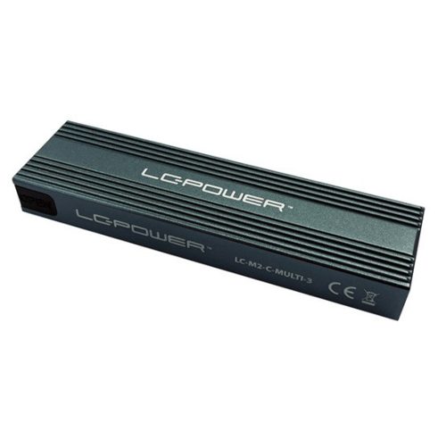 LC Power Externes Gehäuse - USB 3.2 Typ-C - NVMe oder SATA M.2 SSD - LC-M2-C-MULTI-3