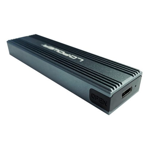 LC Power Externes Gehäuse - USB 3.2 Typ-C - NVMe oder SATA M.2 SSD - LC-M2-C-MULTI-3