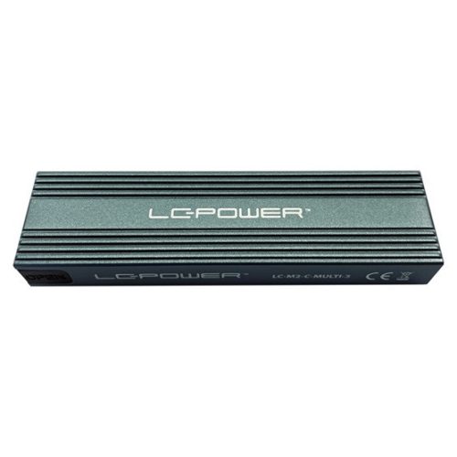 LC Power Externes Gehäuse - USB 3.2 Typ-C - NVMe oder SATA M.2 SSD - LC-M2-C-MULTI-3