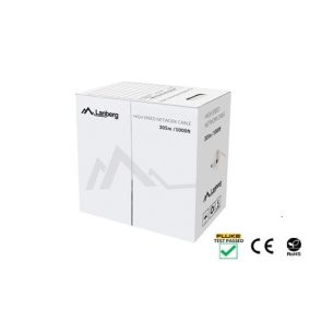   Lanberg Cat.6 U/UTP Kupfer-Wandkabel 305m, AWG24, PVC, 250Mhz, Fca, grau