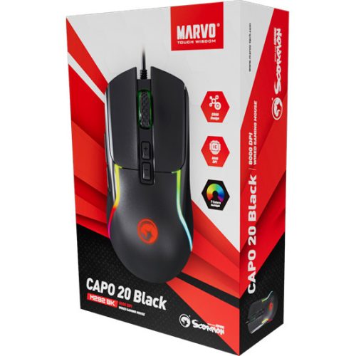 MARVO Capo 20 kabelgebundene Maus - schwarz