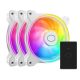 Cooler Master - Gehäuselüfter - 12cm - MasterFan MF120 Halo2 - Weiß - MFL-B2DW-213P2-R2
