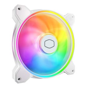   Cooler Master - Gehäuselüfter - 14cm - MasterFan MF140 Halo2 - Weiß - MFL-B4DW-16NP2-R2