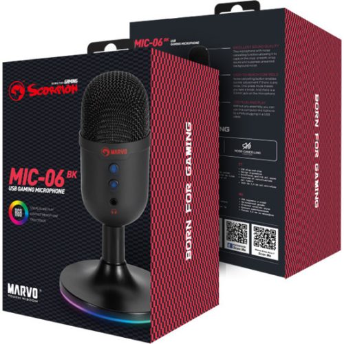 MARVO Blast 40 Kabelmikrofon - Schwarz - Artikel mit beschädigter Verpackung