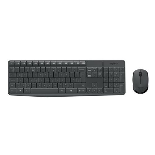 Logitech MK235 - Schwarz - Gravierte HU-Tastatur