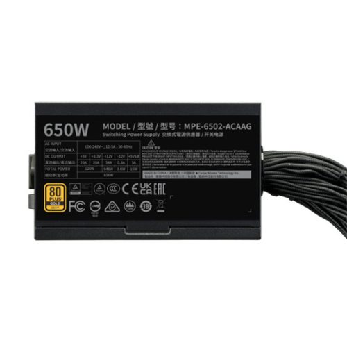 Cooler Master 650W - MWE Gold 650 V3 NM - MPE-6502-ACAAG-3BEU - 80+ Gold - ATX 12V Ver. 2.41 - Schwarz Netzteil