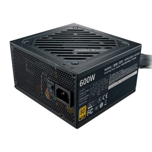 Cooler Master 600W - G600 Gold - MPW-6001-ACAAG-NL - 80+ Gold - ATX 12V V2.52 - Schwarzes Netzteil - Bulk