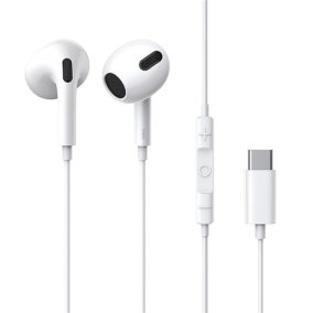   Baseus Encok C17 Kabelgebundene Ohrhörer USB Typ-C Mikrofon Kopfhörer, Weiß