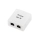 Lanberg CAT5e 2xRJ45 FTP geschirmte Oberflächenmontagebox - weiß