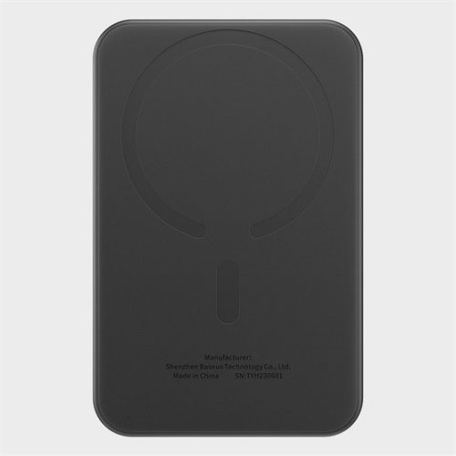 Baseus Magnetische Mini kabellose Schnellladepowerbank 5000 mAh, 20W, Schwarz + 60W USB Typ-C, 30cm Kabel