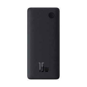   Baseus Airpow Lite Powerbank 10000 mAh, 15W, Schwarz + USB Typ-C, 30cm Kabel