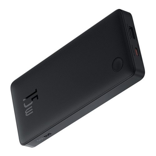 Baseus Airpow Lite Powerbank 10000 mAh, 15W, Schwarz + USB Typ-C, 30cm Kabel