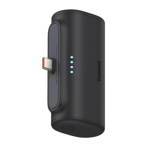 Baseus Kompakte Schnelllade-Powerbank 5000 mAh, 20W USB Typ-C Anschluss, Schwarz