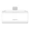 Baseus Kompakte Schnelllade-Powerbank 5000 mAh, 20W USB Typ-C Anschluss, Weiß