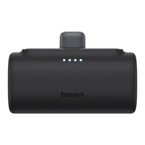   Baseus Kompakte Schnelllade-Powerbank 5000 mAh, 20W mit iPhone-Anschluss, Schwarz