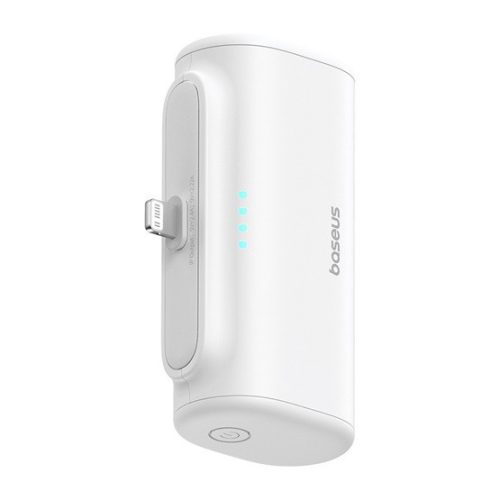 Baseus Kompakte Schnelllade-Powerbank 5000 mAh, 20W mit iPhone-Anschluss, Weiß