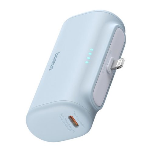 Baseus Kompakte Schnellladepowerbank 5000 mAh, 20W mit iPhone-Anschluss, Blau